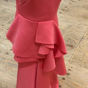 Elegant Pink Ruffled Dress